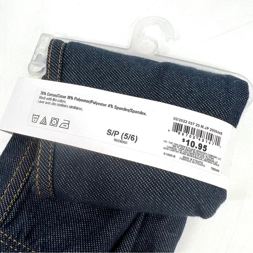 NWT CHILDREN'S PLACE Girl's Blue Capri Leggings (1 Pair) Size 5/6